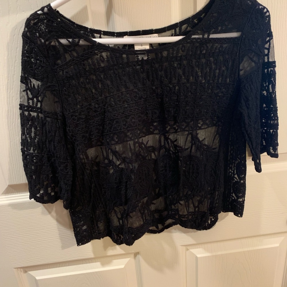 Black lace top